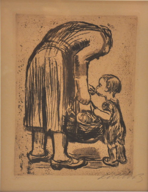 站着给儿子喂饭的母亲  石版 1931.jpg