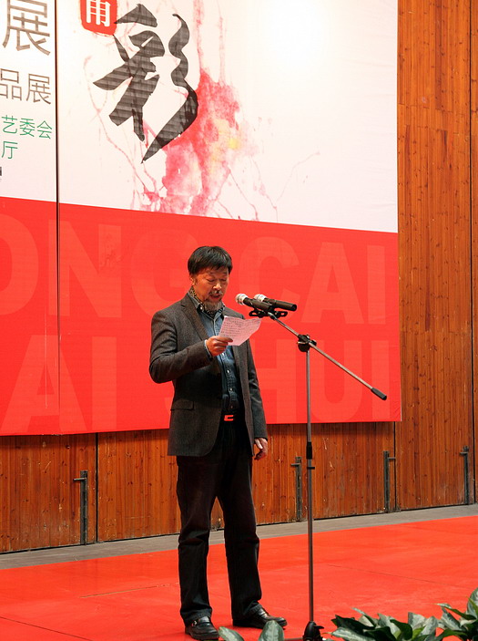 省水彩画家协会副主席林邵灵在开幕式上致词.jpg