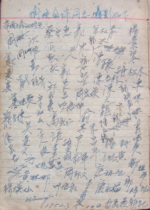 战友名单