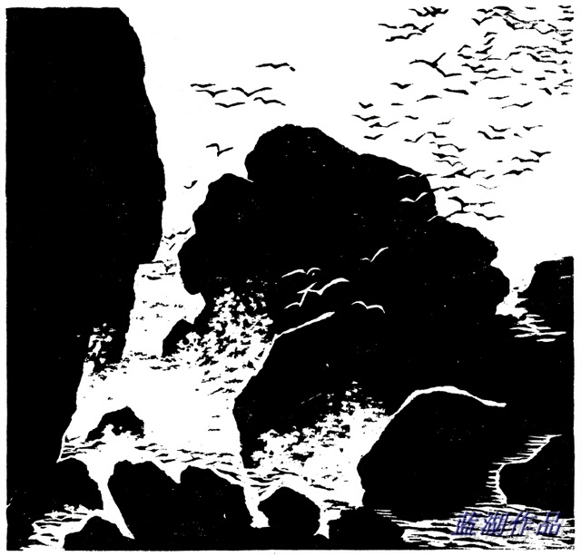 129礁石与浪花组画之二.jpg